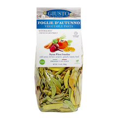 Giusto Sapore Italian Foglie D'Autunno "Autumn Leaves" Vegetable Rainbow Vegan Pasta w/ Carrot, Red Beet, Turmeric, Spinach, Tomato, & Basil 500g - Giusto Sapore