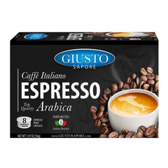 Giusto Sapore Caffe Italiano Espresso Italian Roasted Top Quality Arabica Coffee - 8 Espresso Point Capsules - Giusto Sapore