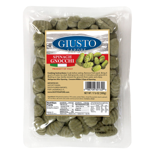 Giusto Sapore Italian Spinach Gnocchi Pasta- 17.6oz