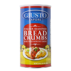 Giusto Sapore Italian Seasoned Bread Crumbs 24oz Made with Romano Cheese - Giusto Sapore