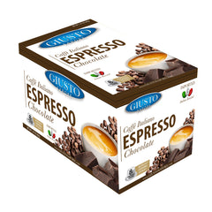 Giusto Sapore Caffe Italiano Espresso Italian Roasted Chocolate Coffee - 8 Nespresso Compatible Capsules - Giusto Sapore