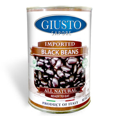 Giusto Sapore Italian Black Beans 14oz NON GMO - Giusto Sapore
